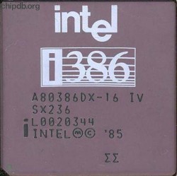 Intel A80386DX-16 IV SX236 double sigma