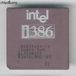Intel A80386DX-16 SX098 TWN