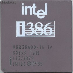 Intel A80386DX16 IV SX153 TWN