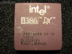 Intel A80386DX-20 IV SX217 DX logo