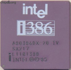 Intel A80386DX-20 IV SX217 no sigma