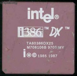 Intel TA80386DX-25 diff print