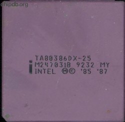 Intel TA80386DX-25 laser printed
