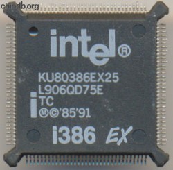 Intel KU80386EX25 TC white print