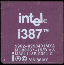 Intel MG80387-16/B 5962-8953401MXA no DX logo