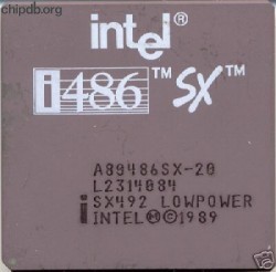 Intel A80486SX-20 SX492 LOWPOWER