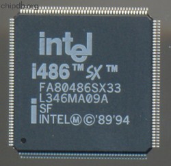 Intel FA80486SX33 diff print