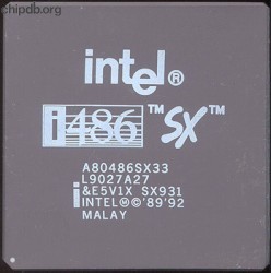 Intel A80486SX-33 SX931 White Print
