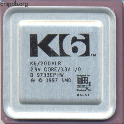 AMD K6/200ALR rev B Big K6 logo