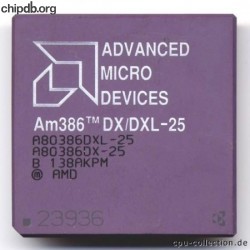 AMD A80386DX/DXL-25 engraved