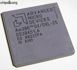 AMD A80386DX/DXL-25 rev D2 engraved 2