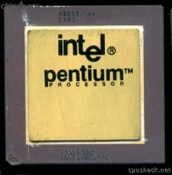 Intel Pentium A80501-66 SX837 processor logo no ICOMP