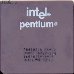 Intel Pentium A8050275 SX969 no dash