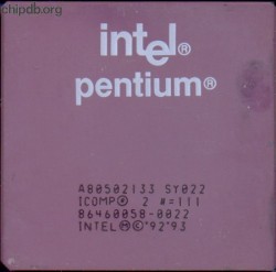 Intel Pentium A80502133 SY022 with ICOMP2