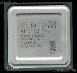 AMD AMD-K6-2/333AMZ gold N in corner