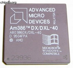 AMD A80386DX/DXL-40 rev D Windows logo diff print