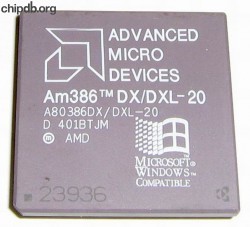 AMD A80386DX/DXL-20 rev D Windows logo