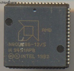 AMD N80L286-12/S engraved