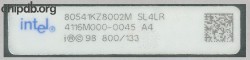Intel Itanium 80541KZ8002M SL4LR
