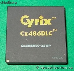 Cyrix CX486DLC-25GP Trademark
