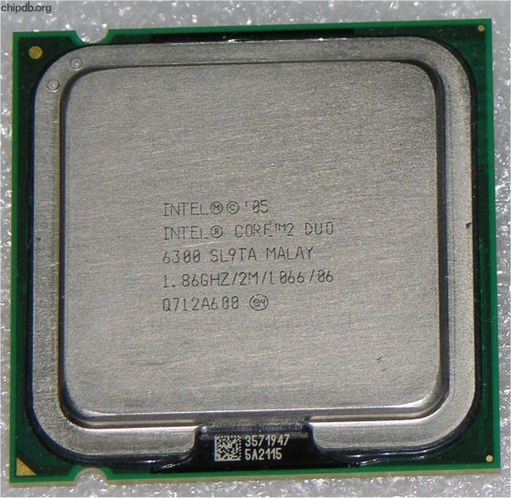 Intel Core 2 Duo 6300 1.86GHZ/2M/1066/06 SL9TA