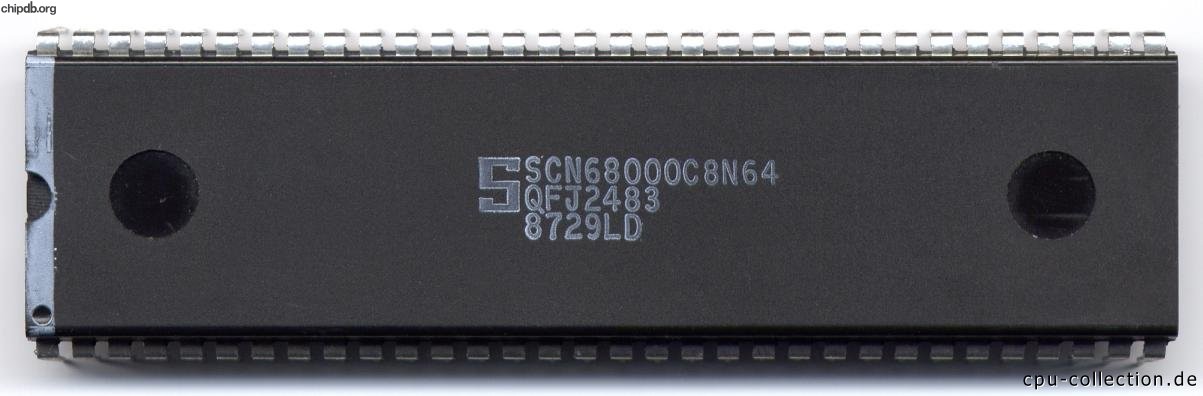 Signetics SCN68000C8N64 diff print
