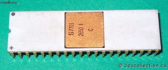 Signetics 2650 plus (+) in corner