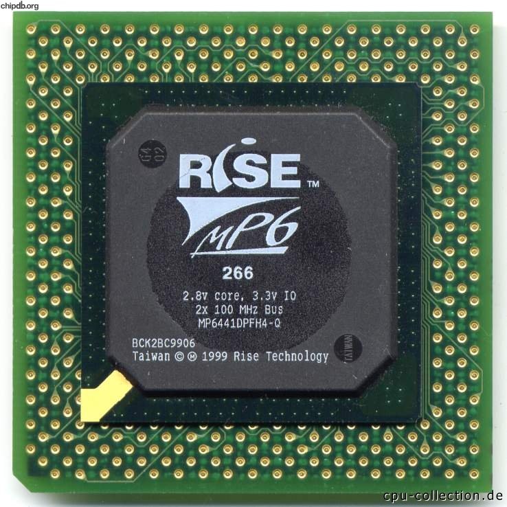 Rise mP6 266 2x100MHz diff print 1999