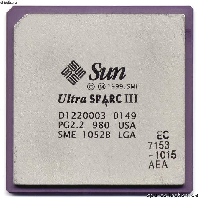 Sun UltraSPARC III SME1052B 1015MHz