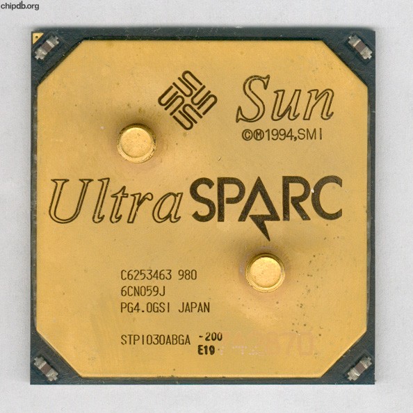 Sun UltraSparc STP1030ABGA-200 diff print