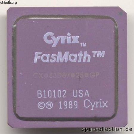 Cyrix CX-83D87-25-GP