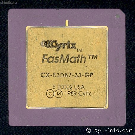 Cyrix CX-83D87-33-GP