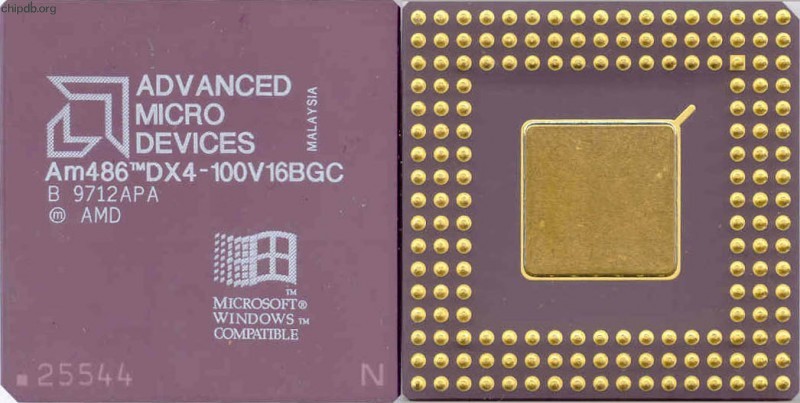 AMD Am486 DX4-100V16BGC N in corner