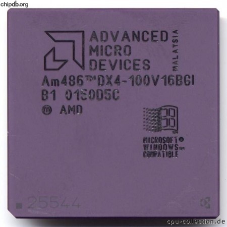 AMD Am486DX4-100SV16BGI engraved