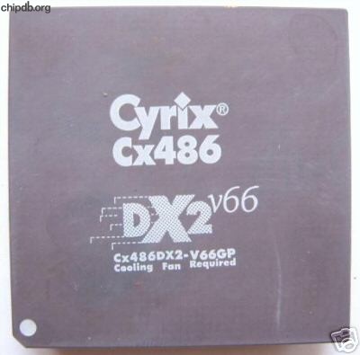 Cyrix Cx486DX2-V66GP Cooling Fan Req.