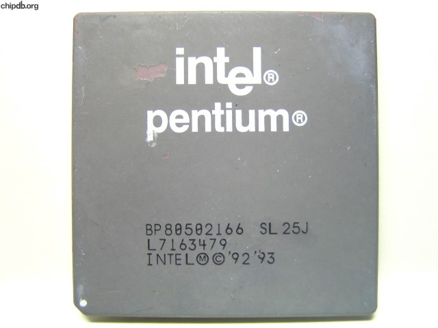 Intel Pentium BP80502166 SL25J FAKE