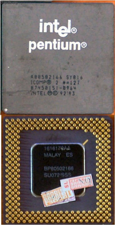 Intel Pentium A80502166 BP80502166 SY016 SU072 FAKE