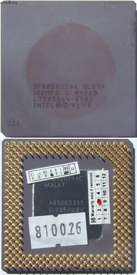 Intel Pentium A80503233 SL239 233MHz fake
