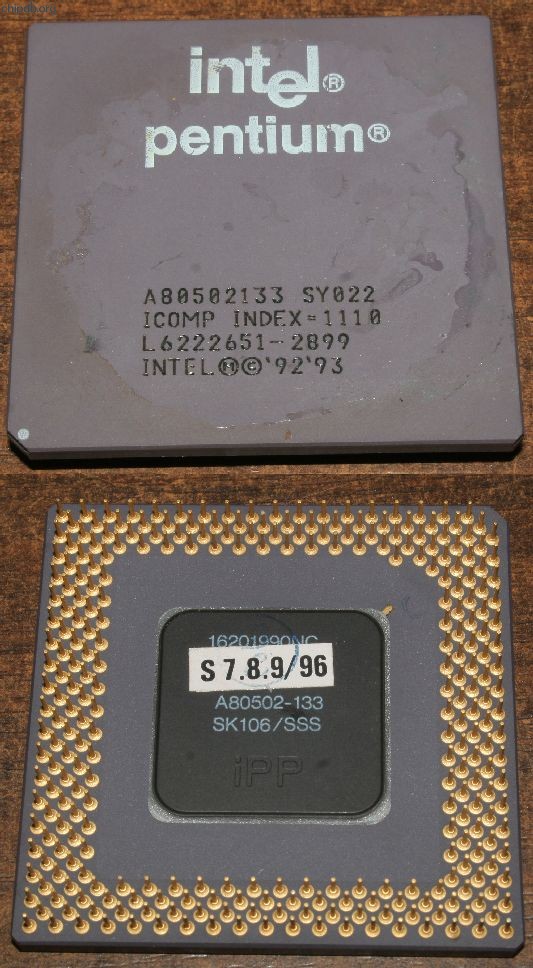Intel Pentium A80502133 SY022 FAKE