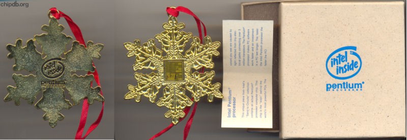 Intel christmas tree ornament Pentium big die