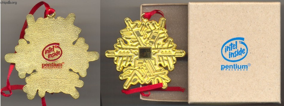 Intel christmas tree ornament Pentium small die