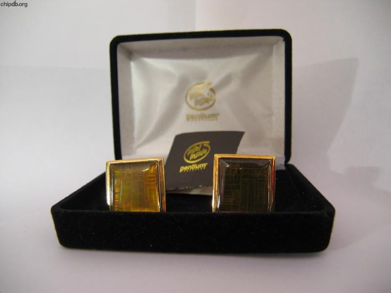 Intel cuff links with Pentium 60 dies