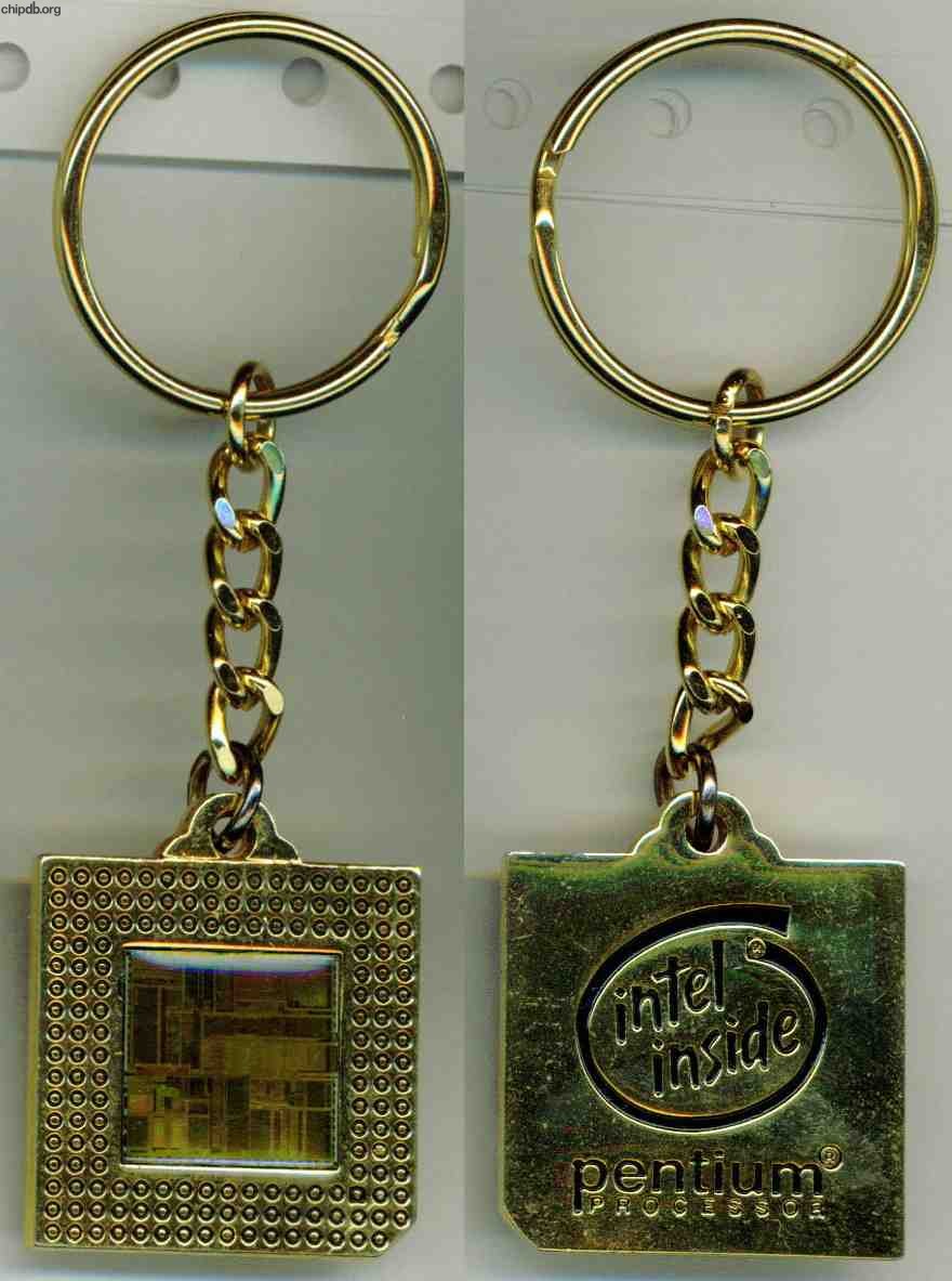 Intel keychain Pentium 60 gold