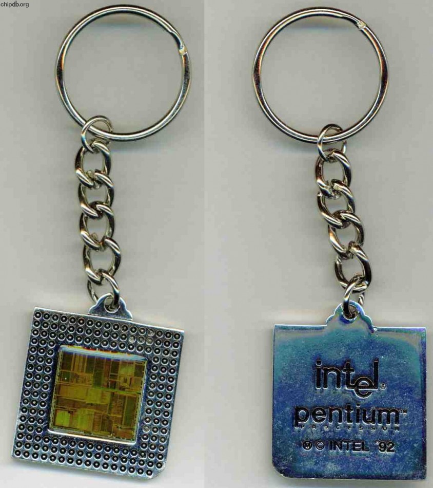 Intel keychain Pentium 60 silver