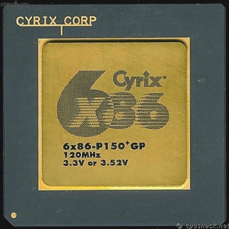 Cyrix 6x86-P150+GP 3.3V or 3.52V