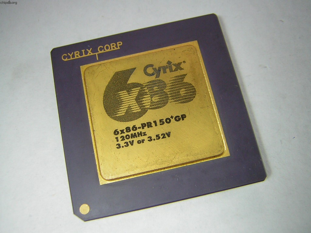 Cyrix 6x86-P150+GP 3.3V or 3.52V bigdot