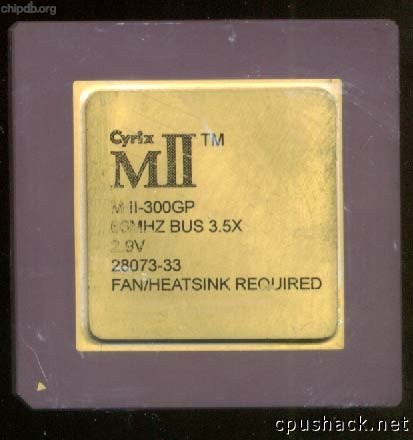 Cyrix MII-300GP 66MHz bus smallest logo