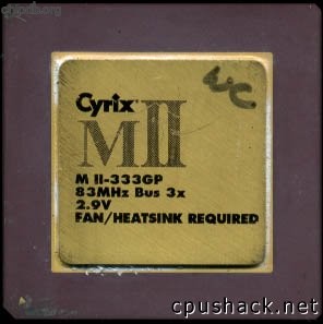 Cyrix MII-333GP bold font