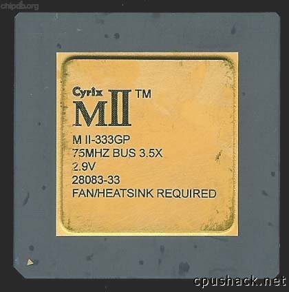 Cyrix MII-333GP smallest logo