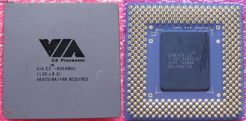 Cyrix VIA C3-800AMHz 100Mhz bus